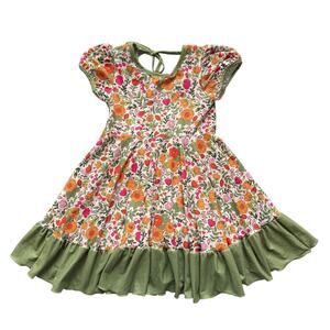 Only Little Once Fleece Floral Twirl Dress Size 5